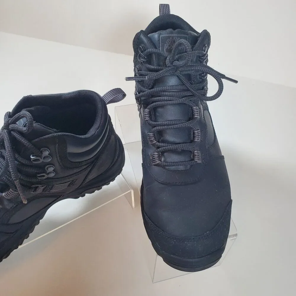 Timberland Men’s Boots Size 9.5 Black Leather Water Resistant Outdoors Hiking